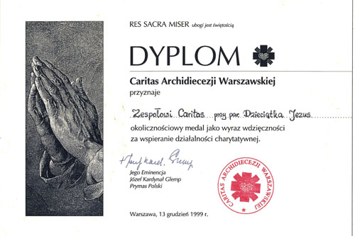 Dyplom dla zespołu x Romana